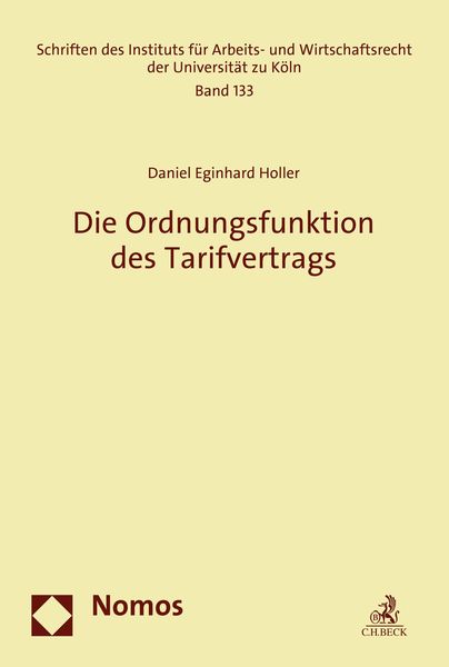 Produktbild: Die Ordnungsfunktion des Tarifvertrags