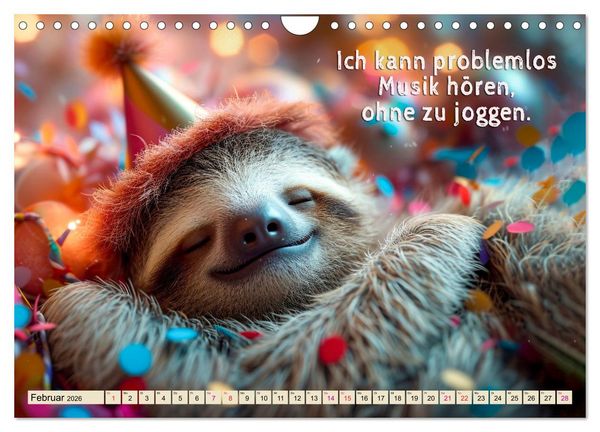 Produktbild: Faultier - Albtraum Sport (Wandkalender 2026 DIN A4 quer), CALVENDO Monatskalender