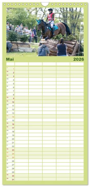 Produktbild: Familienplaner 2026 - Die Buschreiter mit 5 Spalten (Wandkalender, 21 x 45 cm) CALVENDO