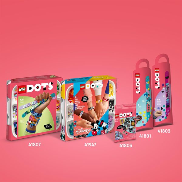 LEGO DOTS 41807 Armbanddesign Kreativset, Schmuck-Bastelset für Kinder