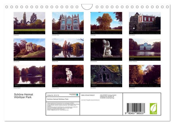 Produktbild: Sch&ouml;ne Heimat W&ouml;rlitzer Park (Wandkalender 2026 DIN A4 quer), CALVENDO Monatskalender