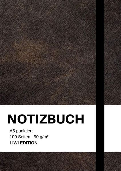 Produktbild: Notizbuch A5 punktiert - 100 Seiten 90g/m&sup2; - Soft Cover Schwarz - Papier