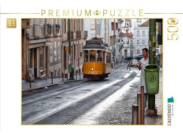 CALVENDO Puzzle Lissabon - Linie 21 - Portugal | 500 Teile Lege-Größe 48 × 36 cm Foto-Puzzle für Erwachsene