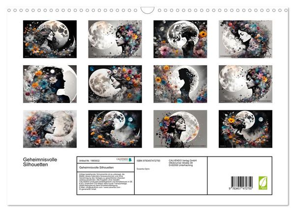 Produktbild: Geheimnisvolle Silhouetten (Wandkalender 2026 DIN A3 quer), CALVENDO Monatskalender