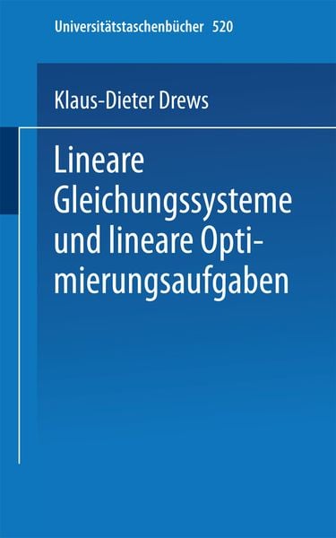 Produktbild: Lineare Gleichungssysteme und lineare Optimierungsaufgaben