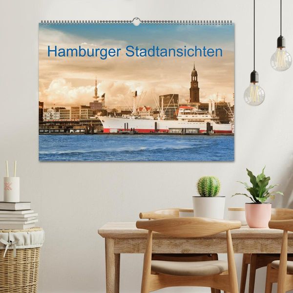 Produktbild: Hamburger Stadtansichten (Wandkalender 2026 DIN A2 quer), CALVENDO Monatskalender
