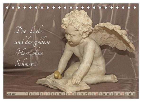 Produktbild: Engel - Die Worte der Liebe (Tischkalender 2027 DIN A5 quer), CALVENDO Monatskalender