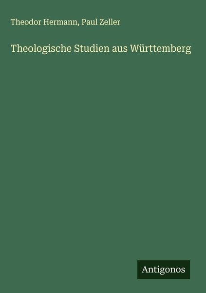Produktbild: Theologische Studien aus W&uuml;rttemberg