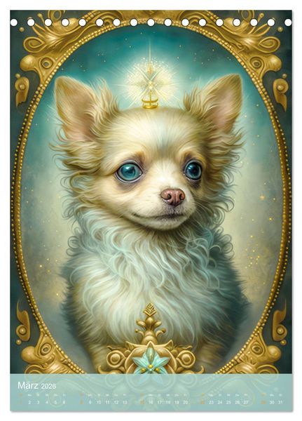 Produktbild: Tiere im Tarot Stil (Tischkalender 2026 DIN A5 hoch), CALVENDO Monatskalender