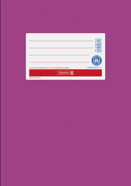 Produktbild: Brunnen Hefth&uuml;lle A5, Papier extrastark, pink