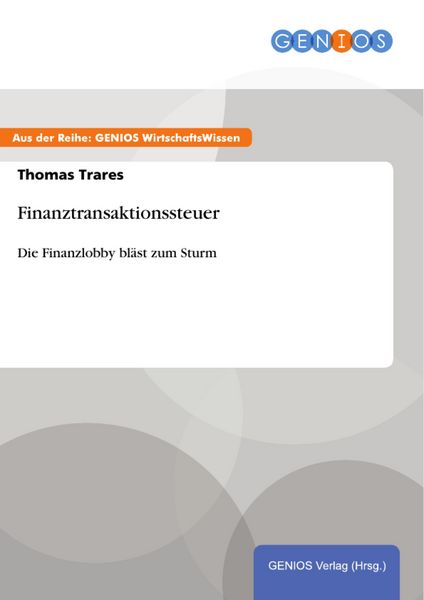 Produktbild: Finanztransaktionssteuer