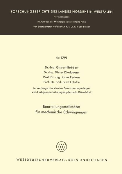 Produktbild: Beurteilungsma&szlig;st&auml;be f&uuml;r mechanische Schwingungen