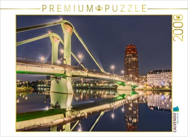 CALVENDO Puzzle Frankfurt - Flößerbrücke | 2000 Teile Lege-Größe 90x67cm Foto-Puzzle für glückliche Stunden
