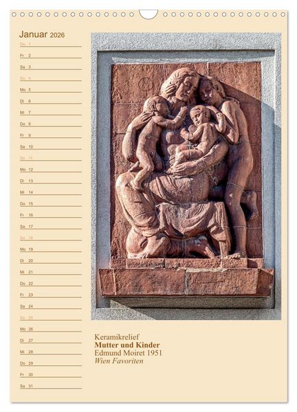 Produktbild: M&uuml;tter mit Kindern in der Kunst (Wandkalender 2026 DIN A3 hoch), CALVENDO Monatskalender