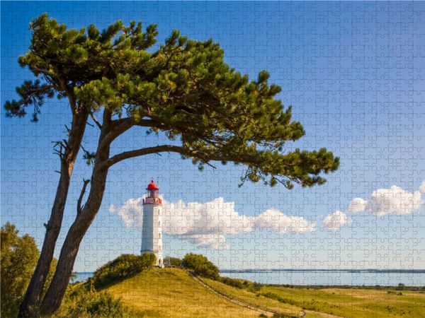 Produktbild: CALVENDO Puzzle Leuchtturm Dornbusch auf der Insel Hiddensee | 1000 Teile Lege-Gr&ouml;&szlig;e 64x48cm Foto-Puzzle f&uuml;r gl&uuml;ckliche Stunden