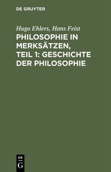 Produktbild: Philosophie in Merks&auml;tzen, Teil 1: Geschichte der Philosophie