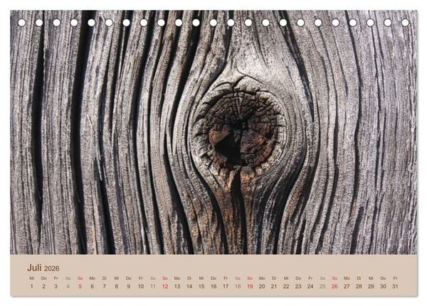 Produktbild: Farben des Holzes (Tischkalender 2026 DIN A5 quer), CALVENDO Monatskalender