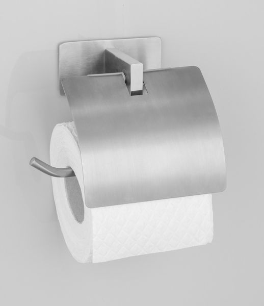 Turbo-Loc® Toilettenpapierhalter mit Deckel Genova Matt, mit online Spezial-Klebepad ohne bestellen Befestigen Bohren