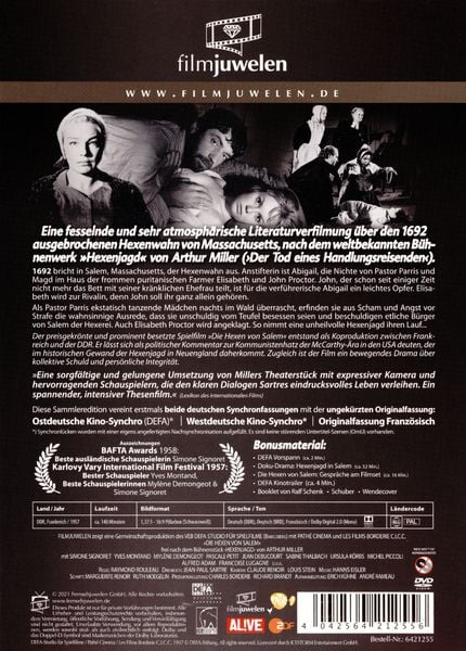 Produktbild: Die Hexen von Salem (Hexenjagd) (inkl. DEFA-Synchronfassung) (Filmjuwelen)
