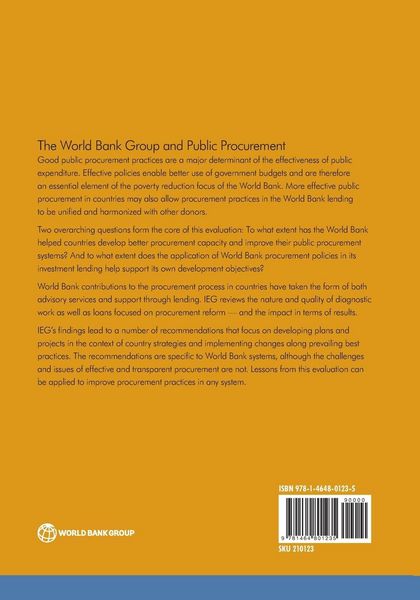 Produktbild: The World Bank Group and Public Procurement