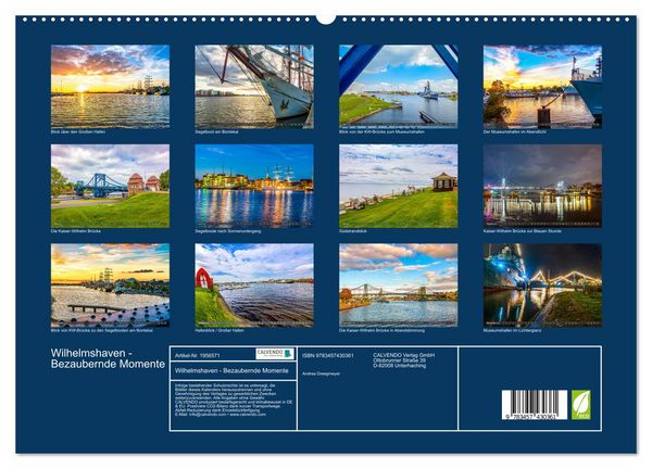 Produktbild: Wilhelmshaven - Bezaubernde Momente (hochwertiger Premium Wandkalender 2026 DIN A2 quer), Kunstdruck in Hochglanz
