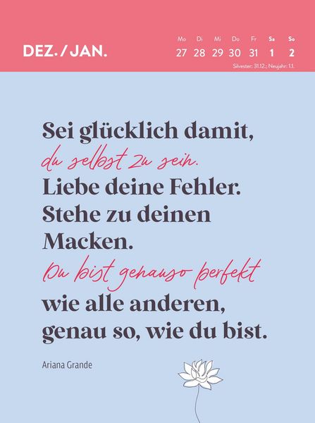 Produktbild: Wochenkalender 2027: Frauen sind gro&szlig;artig! Von perfekt war nie die Rede