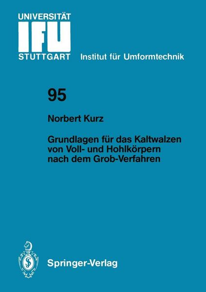 Produktbild: Grundlagen f&uuml;r das Kaltwalzen von Voll- und Hohlk&ouml;rpern nach dem Grob-Verfahren