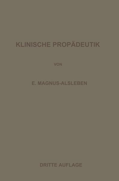 Produktbild: Vorlesungen &uuml;ber Klinische Prop&auml;deutik