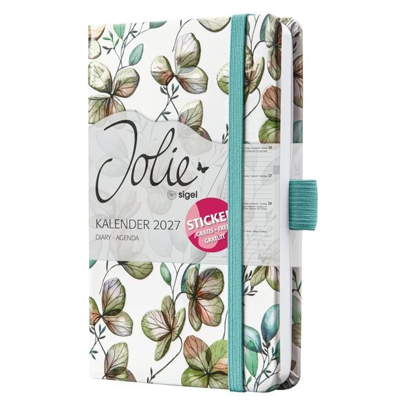 Produktbild: SIGEL 7J362 Wochenkalender Jolie 2027, ca. A6, Clover Seafoam, Hardcover