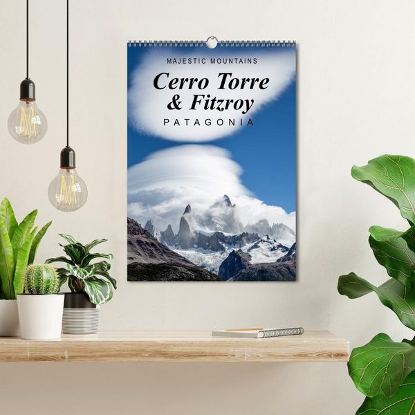 Produktbild: Majestic Mountains Cerro Torre & Fitzroy Patagonia / UK-Version (Wall Calendar 2026 DIN A3 portrait), CALVENDO 12 Month Wall Calendar