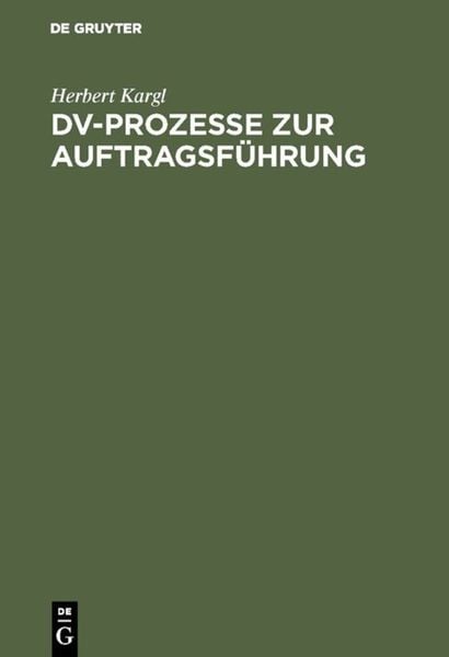Produktbild: DV-Prozesse zur Auftragsf&uuml;hrung
