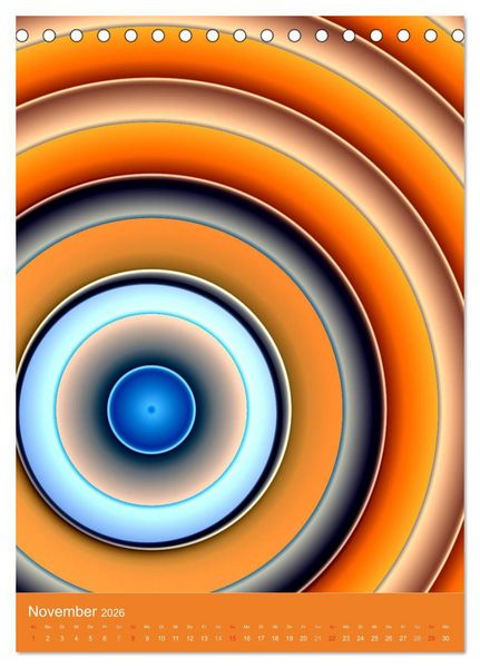 Produktbild: Digitale Kunst - rund und bunt (Tischkalender 2026 DIN A5 hoch), CALVENDO Monatskalender