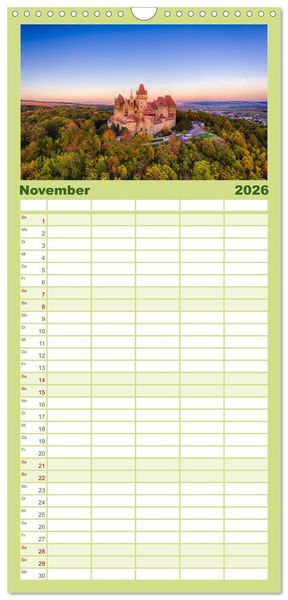 Produktbild: Familienplaner 2026 - Das Weinviertel im wundersch&ouml;nen Nieder&ouml;sterreich. mit 5 Spalten (Wandkalender, 21 x 45 cm) CALVENDO
