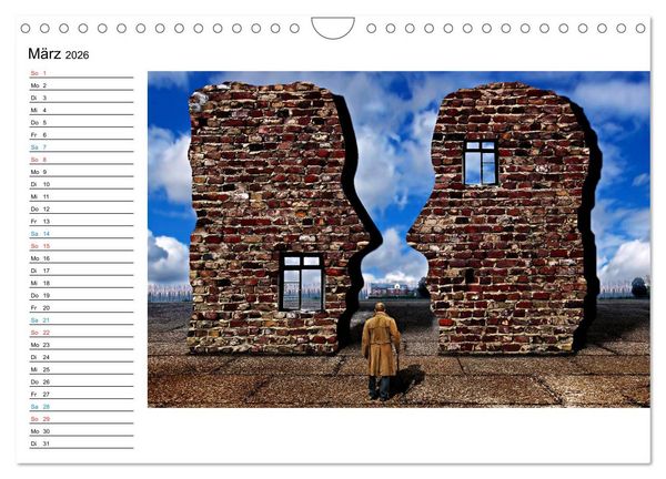 Produktbild: PHANTASTISCHER REALISMUS - SURREALE WELTEN (Wandkalender 2026 DIN A4 quer), CALVENDO Monatskalender