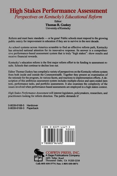 Produktbild: High Stakes Performance Assessment