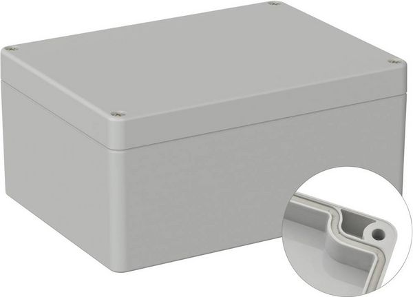 Produktbild: TRU COMPONENTS TC-9065680 Industrie-Geh&auml;use 160 x 120 x 75 ABS Lichtgrau (RAL 7035) 1St.