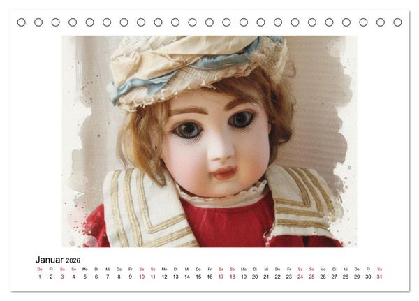 Produktbild: Sammlerst&uuml;cke: Puppen und B&auml;ren (Tischkalender 2026 DIN A5 quer), CALVENDO Monatskalender