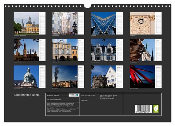 Produktbild: Zauberhaftes Bonn (Wandkalender 2027 DIN A3 quer), CALVENDO Monatskalender