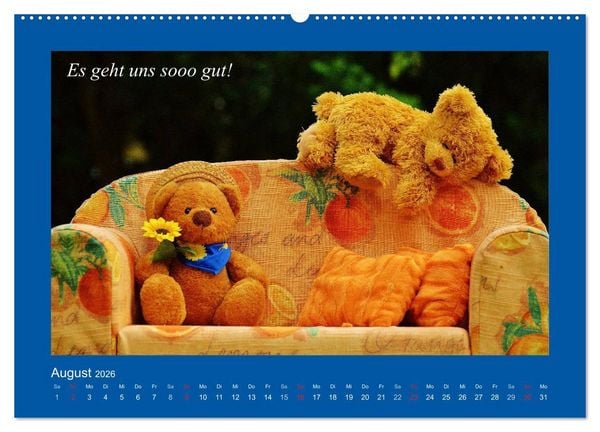 Produktbild: Sommer im Teddy-Land. B&auml;r und Freunde (Wandkalender 2026 DIN A2 quer), CALVENDO Monatskalender