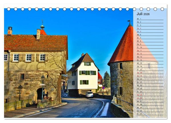 Produktbild: Hohenlohe - Natur und Altstadt (Tischkalender 2026 DIN A5 quer), CALVENDO Monatskalender