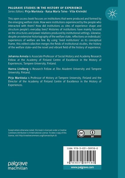 Produktbild: Lived Institutions as History of Experience