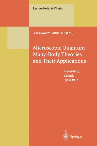 Produktbild: Microscopic Quantum Many-Body Theories and Their Applications