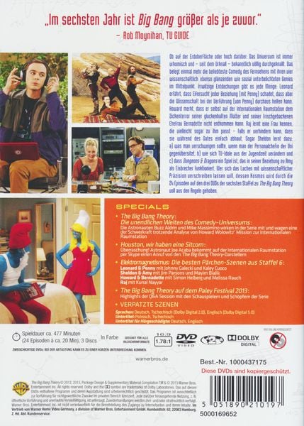 Produktbild: The Big Bang Theory - Staffel 6 [3 DVDs]