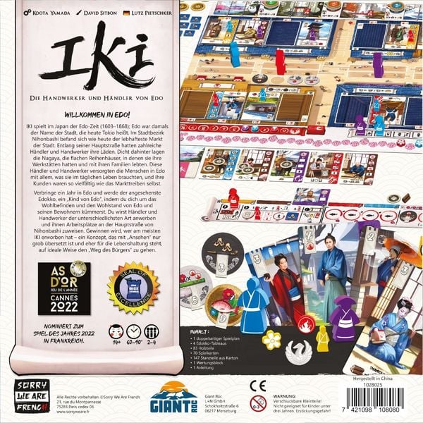 Produktbild: IKI - Die Handwerker und H&auml;ndler von Edo (Nominiert Kennerspiel des Jahres 2023)