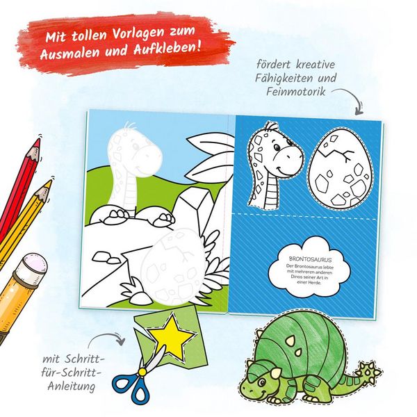 Produktbild: Tr&ouml;tsch Bastelbuch Dinosaurier Bastelei