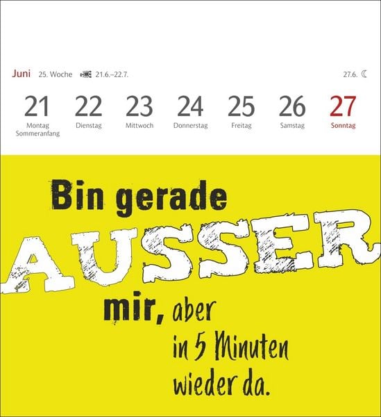 Produktbild: Typo-Spr&uuml;che-Kalender Postkartenkalender 2027 - Wochenkalender mit 53 Postkarten
