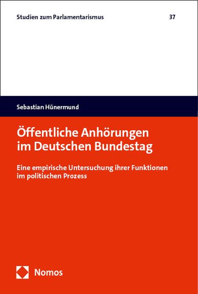 Produktbild: &Ouml;ffentliche Anh&ouml;rungen im Deutschen Bundestag