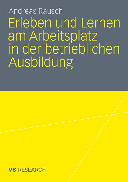 Produktbild: Erleben und Lernen am Arbeitsplatz in der betrieblichen Ausbildung