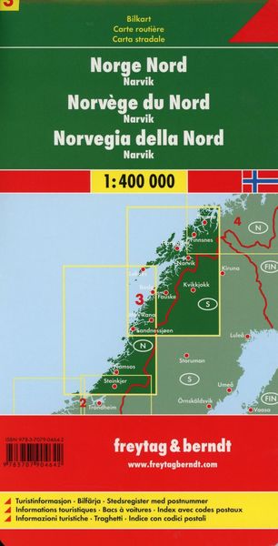 Produktbild: Norwegen Nord - Narvik, Autokarte 1:400.000