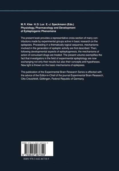 Produktbild: Physiology, Pharmacology and Development of Epileptogenic Phenomena